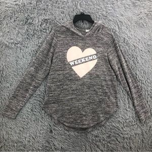 Grayson Threads Hoodie Womens XL Grey Weekend Hoodie Shirt Cozy Soft